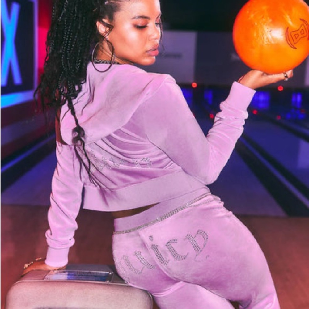 SOLD Juicy Couture Purple OG Bling Velour Track Suit